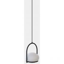 Leds-c4 - leds C4 Coco Single Globe Lámpara colgante Negro, Blanco E14