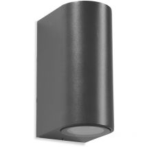 Leds-c4 - Estructura IP65 Max Wall Fixture Double Emission Aluminio Gris Urbano IK10