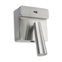 Gamma - Liseuse murale led usb Nickel satiné 175lm 2700K - Leds-c4