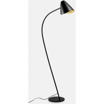 Leds-C4 Organic - Lámpara de pie Organic Negro Dorado 1x E27