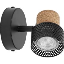 LEDVANCE DECOR SPOT CORK 1 x 3,4W, 230lm, noir, spot, têtes réglables, utilisation polyvalente, spot intérieur, LED remplaçables, lumière chaude,