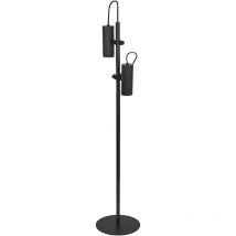 Lampada da terra decor Drums, metallo nero e gesso, 2 prese GU10, illuminazione moderna, stile minimalista per tutti gli spazi. - Ledvance