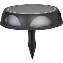 Endura style round wall Applique extérieure, 1,2W, 60lm, gris foncé, éclairage indirect, batterie rechargeable, IP65, 3000K, lumière blanc chaud.