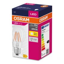 Ampoule led à filament E27 A60 4W 470lm 2700K chaud Osram parathom