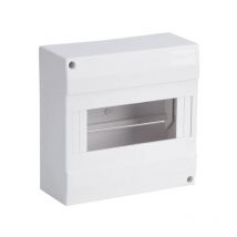 Leerer Schaltkasten 1 Schiene und 8 Debflex Module.