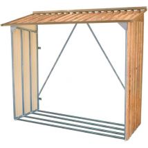 Tepro - Duramax - Leñero exterior - metal - Imitación madera