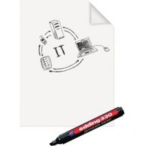 Magic-Chart Folie B600xH800mm Paperchart Folie blanko 25 Blatt/1 Marker