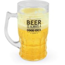 Boccale Di Birra Refrigerante, 440 Ml, In Ps, Eps, Liquido Refrigerante, Dotato Di Doppio Fondo, Mantiene Le Bevande Fresche Più A Lungo, Tenere In 