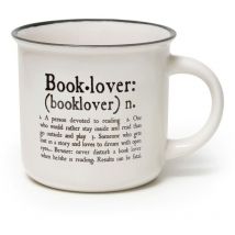 Cup Puccino, Tazza in Porcellana New Bone China, Tema Book Lover, Take a Break Collection, Capacità 350 ml, Lavabile in Lavastoviglie, Utilizzabile
