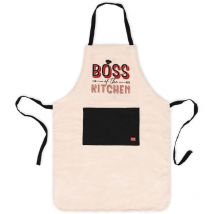 Grembiule da Cucina Uomo Donna, Super Chef, Tasca Frontale, Regolabile, Taglia Unica, Lavabile in Lavatrice, Dimensioni 56 x 76 cm, Tema Boss of The