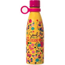 Hot&cold, Bottiglia Termica 500 Ml, Ø 7 Cm, Leggera E Resistente, Chiusura Ermetica, Manico In Silicone Removibile, Tema Butterfly, Soul Full Of 