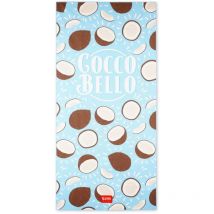 Telo mare, Compatto e Leggero, Asciugatura rapida, Ultra assorbente, per Spiaggia, Viaggi, Campeggio, Piscina, 85x180 cm, Tema Cocco bello - Legami
