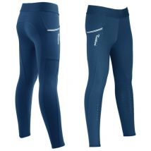 Tattini - Leggings da equitazione per bambina modello Calla in tessuto tecnico elasticizzato: 10 anni, blu (09)
