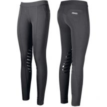 ITA 46, Noir: Leggings d'équitation sans boutons modèle Safari Grip