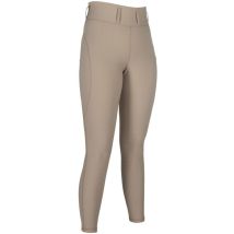 42 It, Grigio: Leggings Donna Per Equitazione Modello Jil A Vita Alta Con Toppa Al Ginocchio