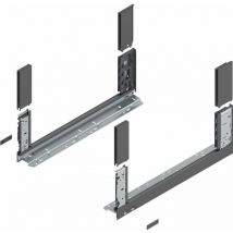 Legrabox free h c Schubladenschienen Set 1 Paar, 40kg 350mm Tip On Vollauszug, arbonschwarz - Blum