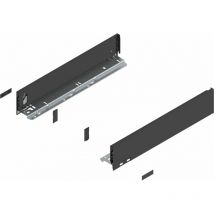 Legrabox pure h n Schubladenschienen Set 1 Paar 70kg 600mm Tip On Vollauszug carbonschwarz - Blum