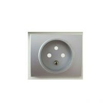 087540 Enjoliveur Sagane Alumide prise 2P+T - Legrand