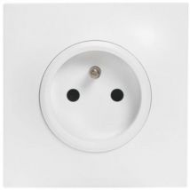 Lot de 6 prises de courant avec terre Neptune - blanc - Legrand