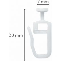 LEHA Liftgleiter Karniese Kopf rund Kunststoff weiß