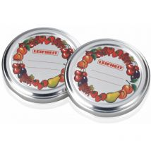 Set 10 Pz Coperchio Vasetto Per Confetture Frutch And Fun Leifheit Con Targhetta