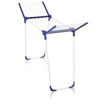 Leifheit Pegasus 120 Solid Compact Bath Laundry Airer Dryer, White/Blue (81720)