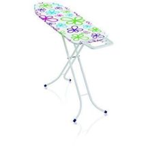 72577 Tavolo Da Stiro Classic M Basic, Asse Da Stiro 120x38 Cm, Regolabile In Altezza Con Supporto Per Ferro Fisso - Leifheit