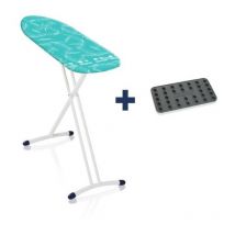Leifheit - Table a repasser AirBoard l Solid Shoulder 72698 planche a repasser 130 x 38 cm hauteur réglable + repose-fer