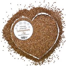 Petigi - Leinsamen Leinsaat Naturbelassene Leinsamenkörner Flachssamen ganze Körner Wärmekissen Kissen 1 kg Futterzusatz Pferde Vögel Geflügel