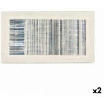 Geprägte gestreifte Leinwand (110 x 60 x 2,5 cm) (2 Stück)