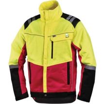 Chaqueta de protección forestal confort talla xxl amarillo neón / rojo