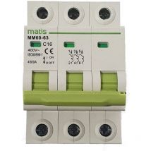 Leitungsschutzschalter 16A 3-polig Typ c - Matis