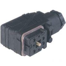 Hirschmann - Leitungsdose mit M16-Leitungsverschraubung und Schraubkontakten Schwarz go 610 wf Pole:6 + pe 932 48