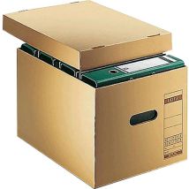 Boîte d'archivage 6081-00-00 340 mm x 275 mm x 455 mm carton ondulé marron incolore 1 pc(s) - Leitz