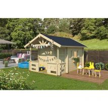 Lasita Maja - Lekstuga Lido-Log Cabin, Wooden Garden Room, Timber Summerhouse, Home Office - L270 x W330 x H210.9 cm