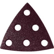 50 feuilles abrasives Delta triangle velcro 6 trous Grain 60 - Leman