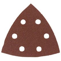 Leman - Juego de 6 almohadillas triangulares de corindón autoadherentes 94 x 94 mm Gr. 120 - 6 agujeros para madera y metal 094094.06.03