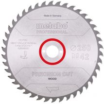 Metabo Kreissägeblatt Holz Precision Cut 250x30 mm 42 wz 15° Tisch- Kappsägen