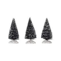 Lemax – Arbres en brosse set de 3 – 8,4 x 2,8 x 6,4 cm – Décoration de Noël