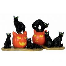 Lemax - gatti neri - halloween cats, set of 2 12883