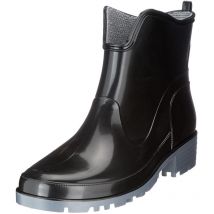 LEMIGO Bottes en caoutchouc pour femmes Bottes Elke imperméables Elke imperméables (Noir, numeric42)