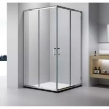 Duschkabine 70x80,Eckeinstieg Dusche,Duschkabine Klarglas 5 mm,2 Schiebeseiten,H 185 cm - Lemmo