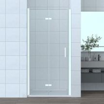 Duschkabine 75 cm,Duschtür Nischentür Falttür Dusche,ESG Glas,H 185 cm - Lemmo
