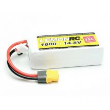 Lemonrc - Batteria ricaricabile LiPo 14.8 v 1600 mAh Numero di celle: 4 35 c Softcase XT60