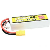 Lemonrc - Batteria ricaricabile LiPo 14.8 v 4300 mAh Numero di celle: 4 35 c Softcase XT90