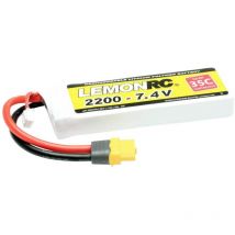 Lemonrc - Batteria ricaricabile LiPo 7.4 v 2200 mAh Numero di celle: 2 35 c Softcase XT60