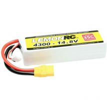 Pack de batterie (LiPo) 14.8 v 4300 mAh Nombre de cellules: 4 35 c Softcase XT90 C847902 - Lemonrc