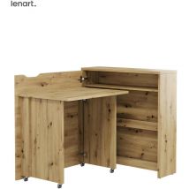 Lenart Bureau extensible avec rangement 90cm OFFICE CONSUS SLIM CW02L chene artisan gauche