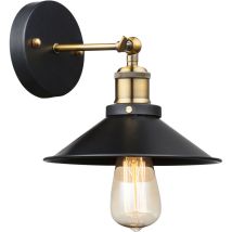 Lampada da parete vintage stanza da lavoro lampada da ufficio in ottone antico nero regolabile Globo 15053W