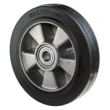 Ersatzrad Elastik-Vollgummi schwarz Kugellager ø 160 mm 300 kg - B80.160 - Bs Rollen